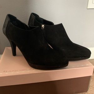 Black heeled booties. 3.5in heel. Size 9.